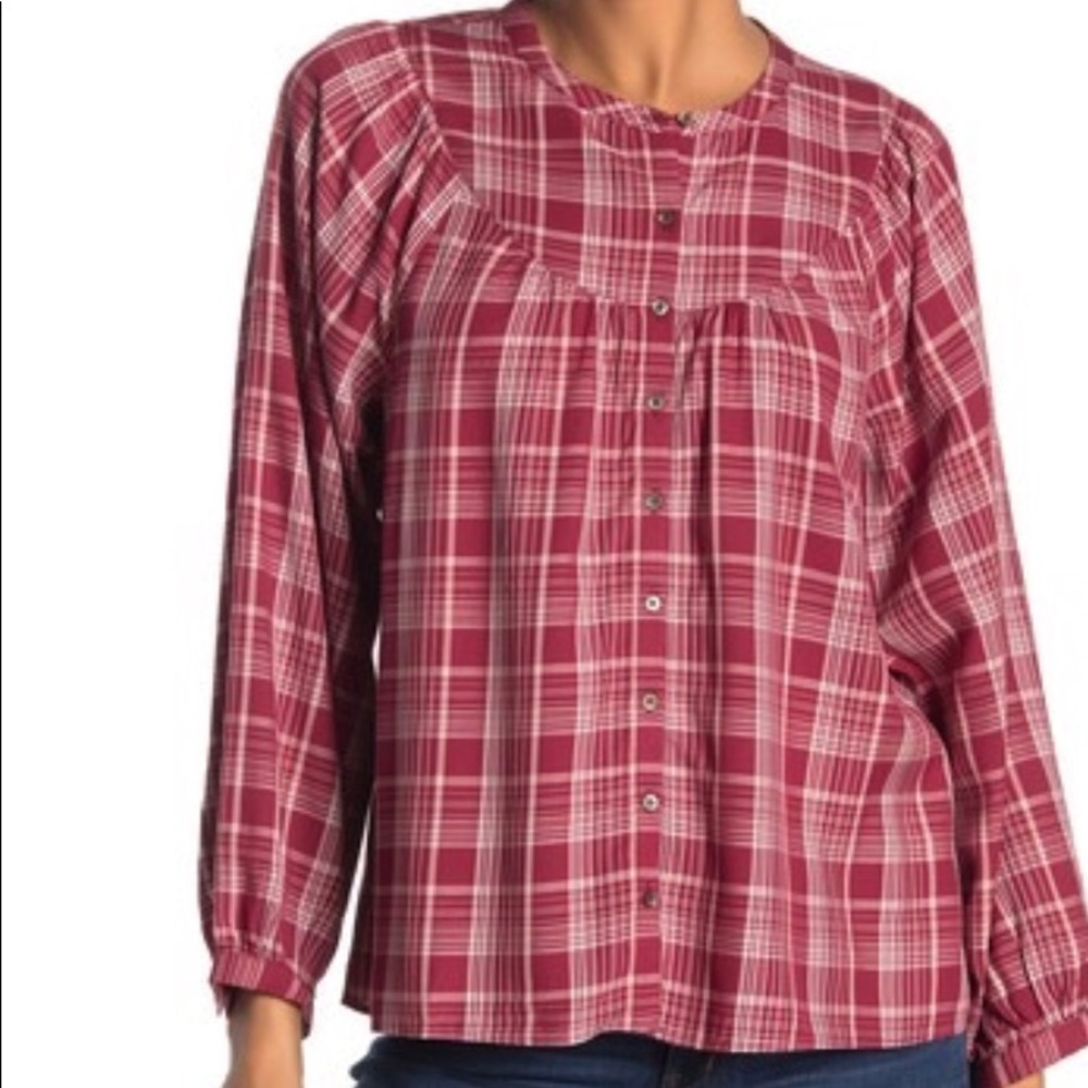 MADEWELL Wine Plaid shirt